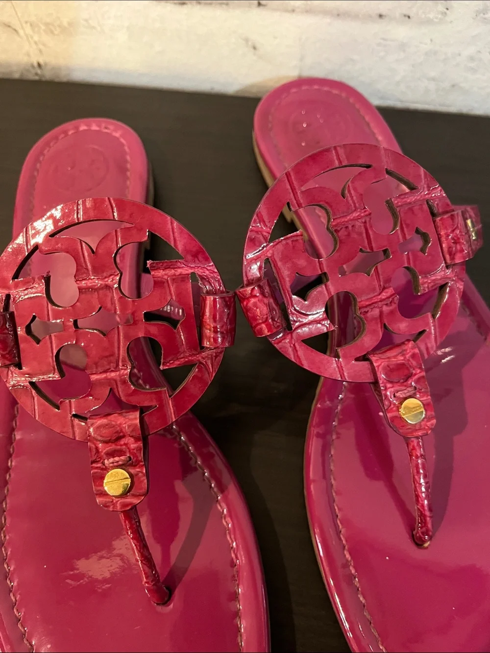 Tory Burch Miller patent sandals